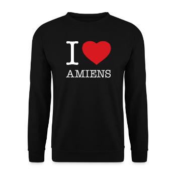 I LOVE AMIENS - Unisex Sweatshirt - black - Front - Alina (178cm) & Michal (187cm)