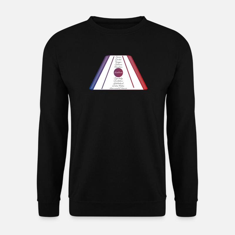 Hackbrett blau rot - Unisex Pullover - Schwarz