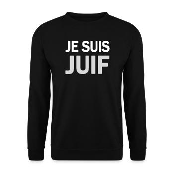 T SHIRT ORIGINAL JE SUIS JUIF - Sweat-shirt Unisexe - noir - Devant - Alina (178cm) & Michal (187cm)
