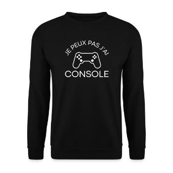 Je peux pas j'ai console - Sweat-shirt Unisexe - noir - Devant - Alina (178cm) & Michal (187cm)