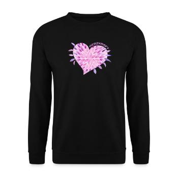 Soul Blossoms Heart Power - Sonja Ariel von Staden - Unisex Sweatshirt - black - Front - Alina (178cm) & Michal (187cm)