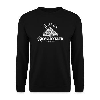 Austria Großglockner – Adventure Alpen Design - Unisex Pullover - Schwarz - Vorne - Alina (178cm) & Michal (187cm)