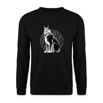 Luchs - Unisex Pullover - Schwarz - Vorne - Alina (178cm) & Michal (187cm)