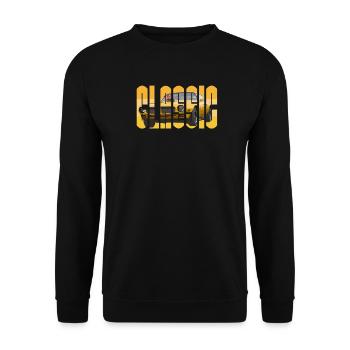 CLASSIC Sportwagen Supersportwagen - Unisex Pullover - Schwarz - Vorne - Alina (178cm) & Michal (187cm)