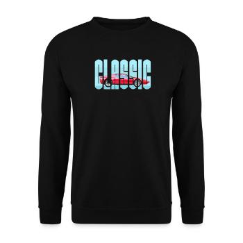 CLASSIC Sportwagen Supersportwagen - Unisex Pullover - Schwarz - Vorne - Alina (178cm) & Michal (187cm)
