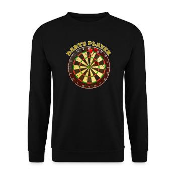 Darts Player Motif Design - Unisex Sweatshirt - black - Front - Alina (178cm) & Michal (187cm)