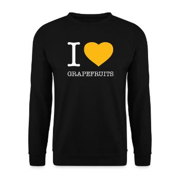 I LOVE GRAPEFRUITS - Unisex Pullover - Schwarz - Vorne - Alina (178cm) & Michal (187cm)