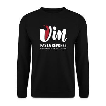 Vin pas la solution (foncé) - Sweat-shirt Unisexe - noir - Devant - Alina (178cm) & Michal (187cm)