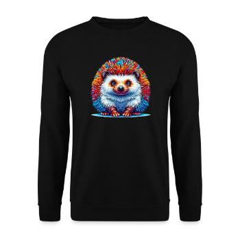 Hedgehog - Unisex Sweatshirt - black - Front - Alina (178cm) & Michal (187cm)