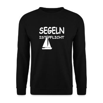 Segeln  - Unisex Pullover - Schwarz - Vorne - Alina (178cm) & Michal (187cm)