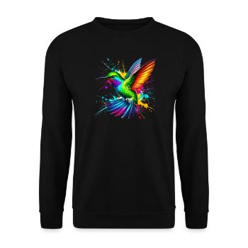 Kolibri - Unisex Pullover - Schwarz - Vorne - Alina (178cm) & Michal (187cm)