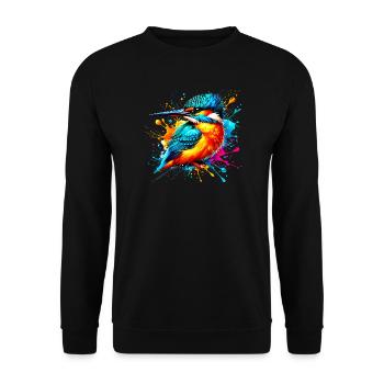 Martin-pêcheur - Sweat-shirt Unisexe - noir - Devant - Alina (178cm) & Michal (187cm)