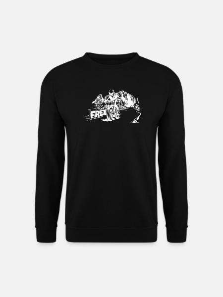 Motorrad Berge Dolomiten frei Freiheit Biker Logo - Unisex Pullover - Schwarz