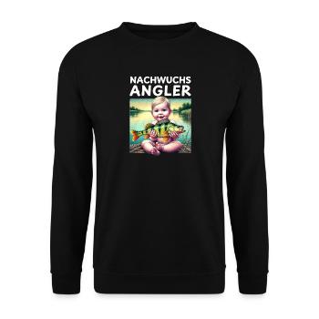 Junior Angler - Cadeau pour bébé - Sweat-shirt Unisexe - noir - Devant - Alina (178cm) & Michal (187cm)