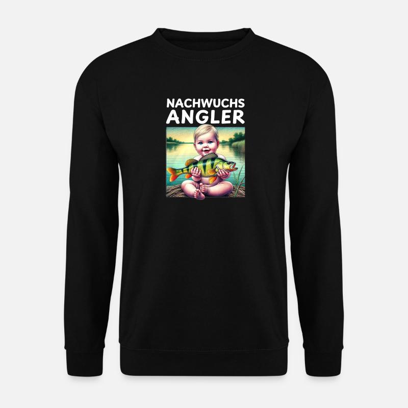 Nachwuchs Angler - Baby Geschenk - Unisex Pullover - Schwarz
