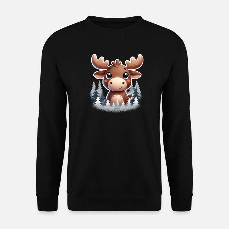 🫎 Cute Moose 🫎 - Unisex Sweatshirt - black
