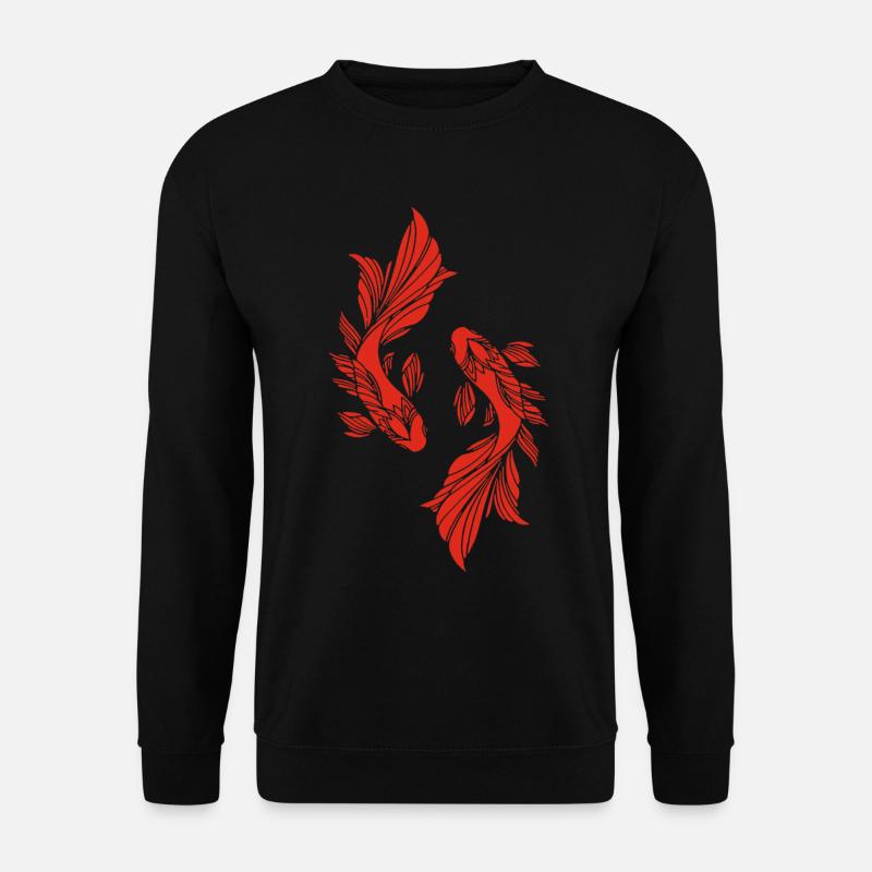 Zwei Goldfische - Unisex Pullover - Schwarz