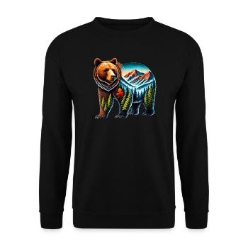 Ours - Sweat-shirt Unisexe - noir - Devant - Alina (178cm) & Michal (187cm)