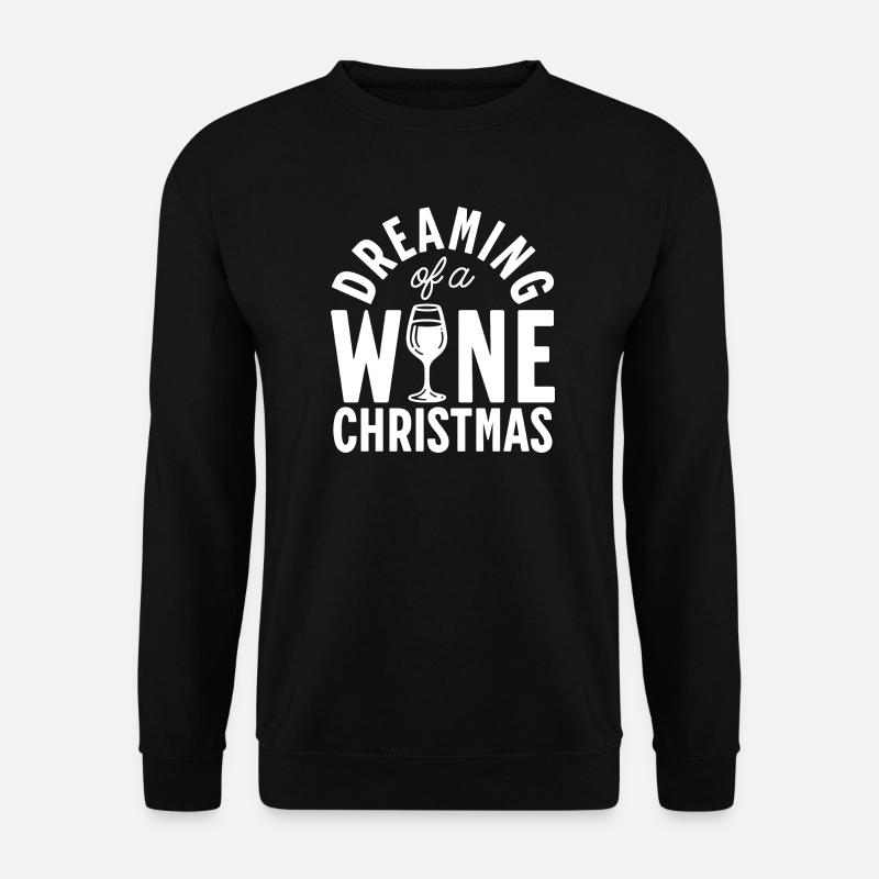 Weinträume zu Weihnachten - Unisex Pullover - Schwarz