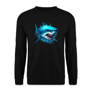 Requin - Sweat-shirt Unisexe - noir - Devant - Alina (178cm) & Michal (187cm)