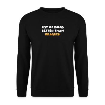 Beagle - Unisex Pullover - Schwarz - Vorne - Alina (178cm) & Michal (187cm)