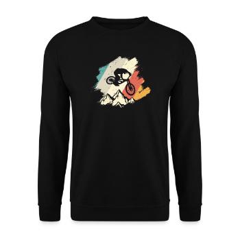 Cyclisme Vivid Mountain Jump - Sweat-shirt Unisexe - noir - Devant - Alina (178cm) & Michal (187cm)
