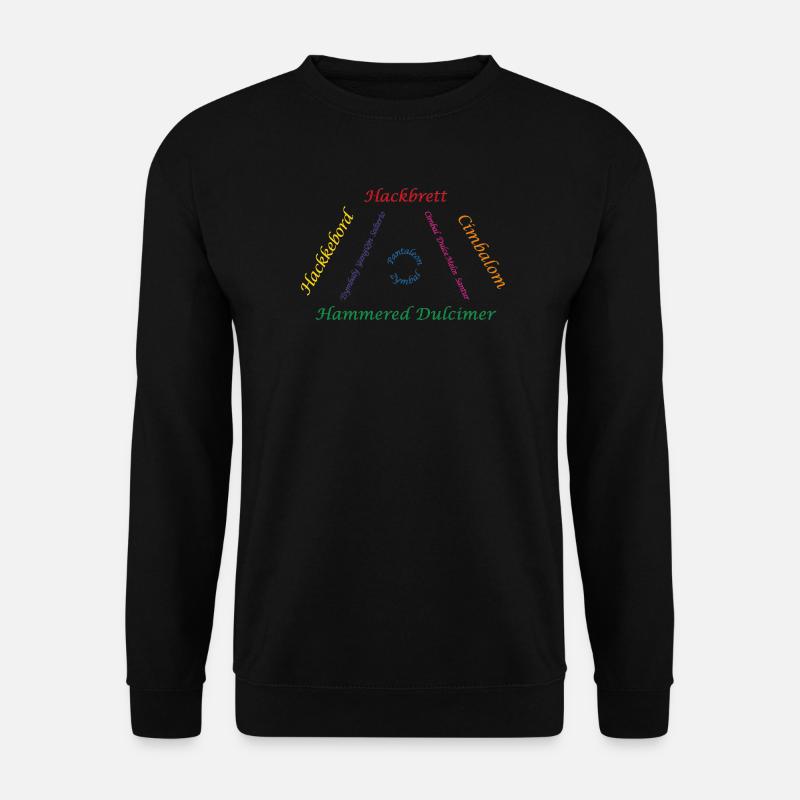 Hackbrett Familie bunt - Unisex Pullover - Schwarz
