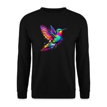 Colibri - Sweat-shirt Unisexe - noir - Devant - Alina (178cm) & Michal (187cm)
