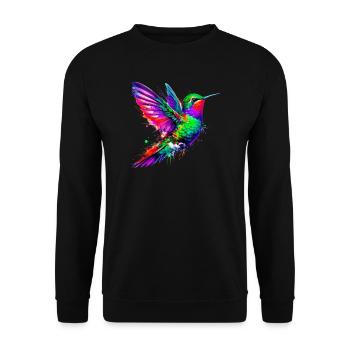 Colibri - Sweat-shirt Unisexe - noir - Devant - Alina (178cm) & Michal (187cm)
