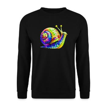Escargot - Sweat-shirt Unisexe - noir - Devant - Alina (178cm) & Michal (187cm)