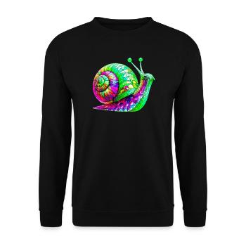 Escargot - Sweat-shirt Unisexe - noir - Devant - Alina (178cm) & Michal (187cm)
