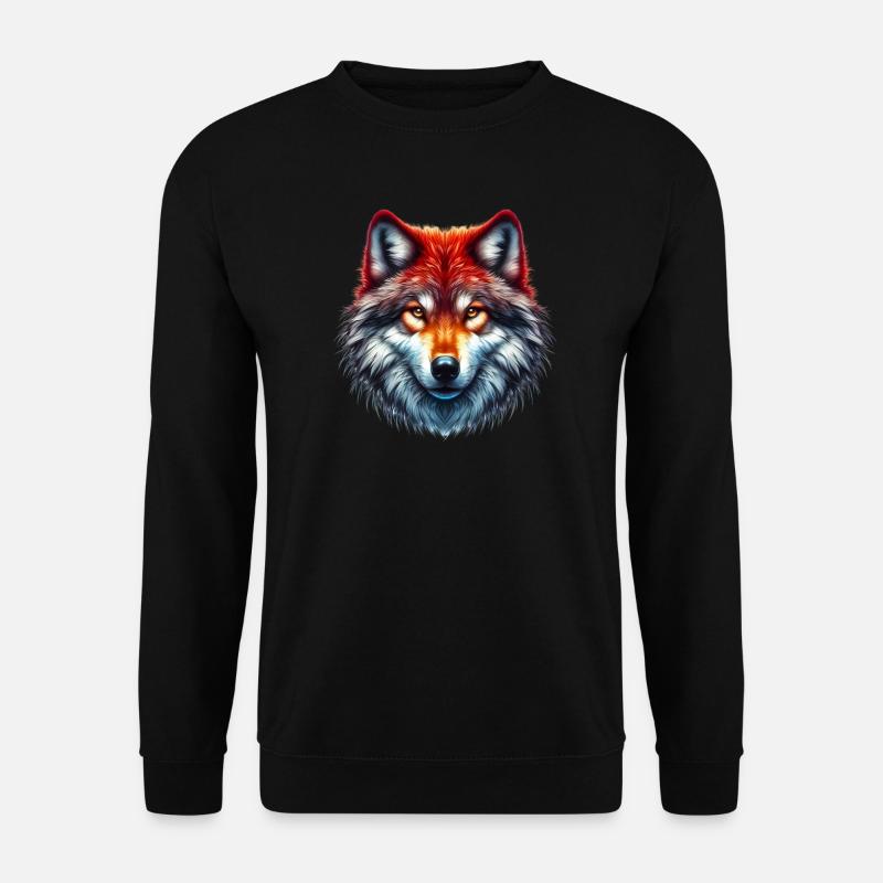 Wolf - Unisex Pullover - Schwarz