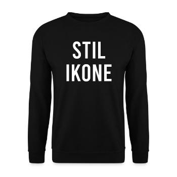 STYLE ICON - Unisex Sweatshirt - black - Front - Alina (178cm) & Michal (187cm)
