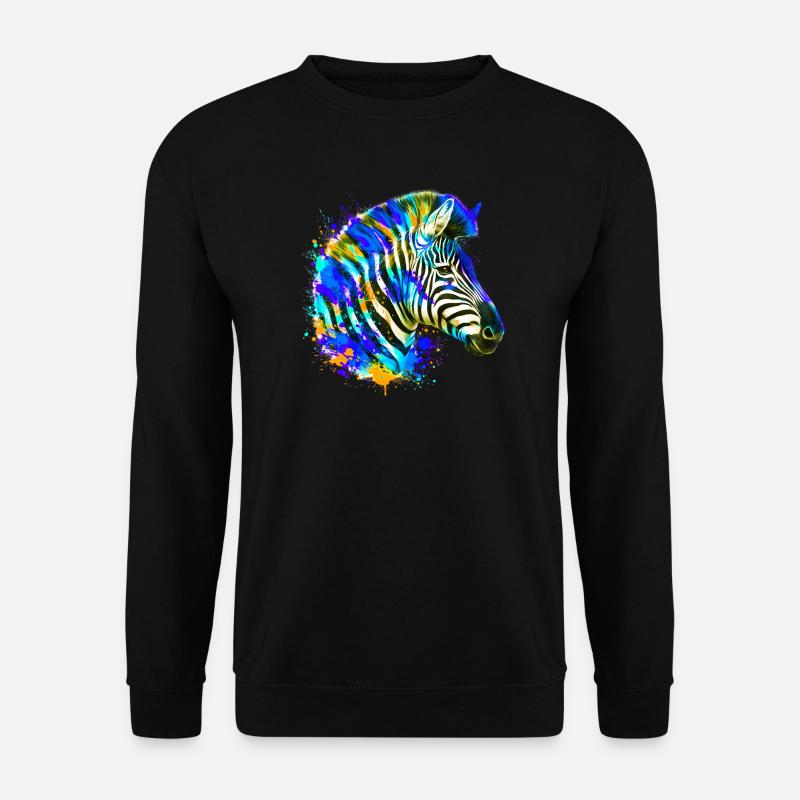 Zebra - Unisex Pullover - Schwarz