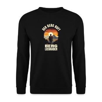 Der Berg ruft - Unisex Pullover - Schwarz - Vorne - Alina (178cm) & Michal (187cm)