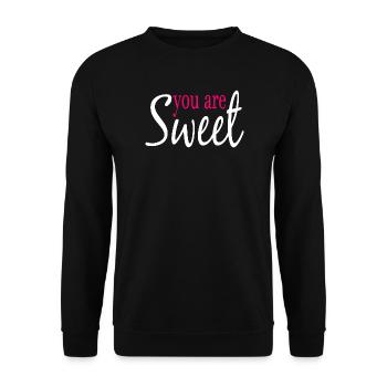 Inspirational love message in font style - Unisex Sweatshirt - black - Front - Alina (178cm) & Michal (187cm)