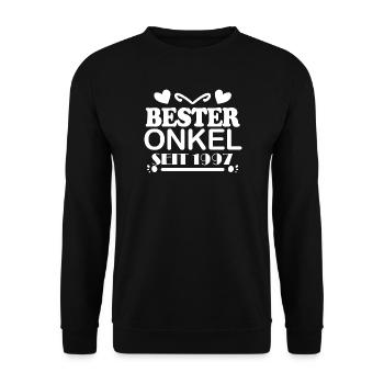 Bester Onkel seit 1997 - Unisex Pullover - Schwarz - Vorne - Alina (178cm) & Michal (187cm)