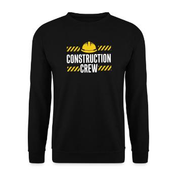 Construction Crew Safety Design - Unisex Sweatshirt - black - Front - Alina (178cm) & Michal (187cm)