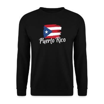 Drapeau de Porto Rico Coup de pinceau - Sweat-shirt Unisexe - noir - Devant - Alina (178cm) & Michal (187cm)