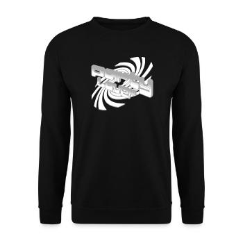 3D Sound Waves Font Design - Unisex Sweatshirt - black - Front - Alina (178cm) & Michal (187cm)