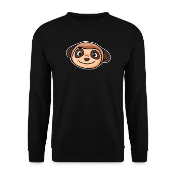Meerkat Animal Head - Unisex Sweatshirt - black - Front - Alina (178cm) & Michal (187cm)
