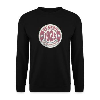 Design Vintage 1925 Logo Retro Style - Sweat-shirt Unisexe - noir - Devant - Alina (178cm) & Michal (187cm)