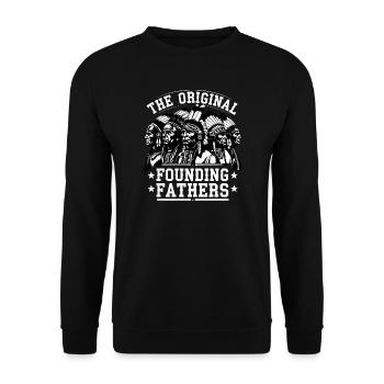 Die ursprünglichen Gründerväter - Unisex Pullover - Schwarz - Vorne - Alina (178cm) & Michal (187cm)