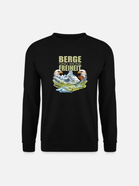 Berge sind meine Freiheit - Unisex Pullover - Schwarz