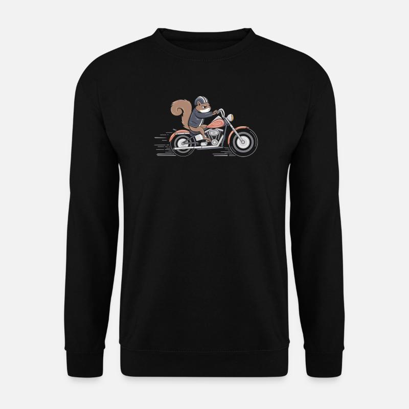 Eichhörnchenfahrer auf dem Fahrrad - Unisex Pullover - Schwarz