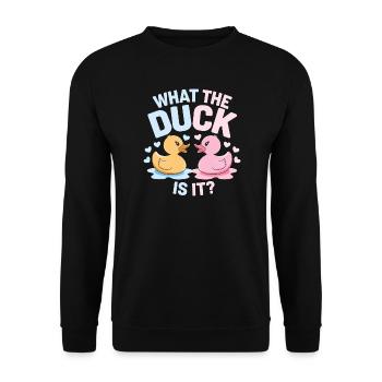 Qu’est-ce que c’est que le canard - Sweat-shirt Unisexe - noir - Devant - Alina (178cm) & Michal (187cm)