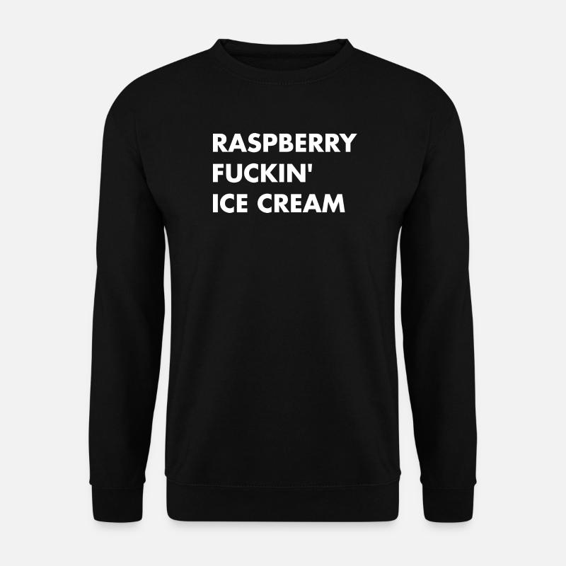 Raspberry Cream - white lettering - Unisex Sweatshirt - black