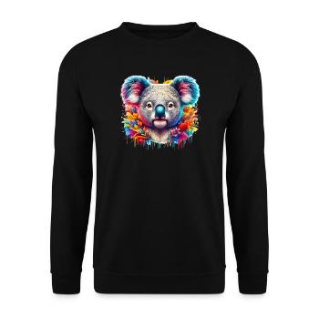 Koala - Unisex Sweatshirt - black - Front - Alina (178cm) & Michal (187cm)