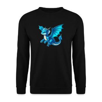 Dragon - Unisex Sweatshirt - black - Front - Alina (178cm) & Michal (187cm)