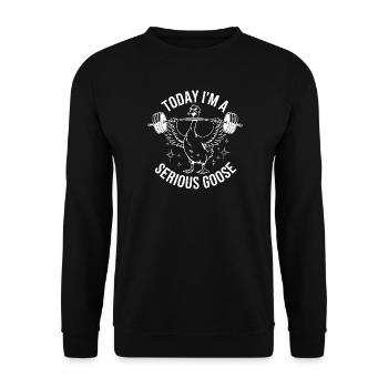 Lève-oie sérieux - Sweat-shirt Unisexe - noir - Devant - Alina (178cm) & Michal (187cm)